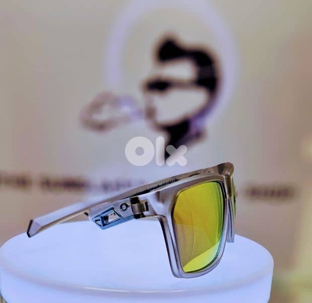 Oakley MAINLINK Grey Ink POLARIZED Galaxy Ruby Lens Sunglass XL 9264 3