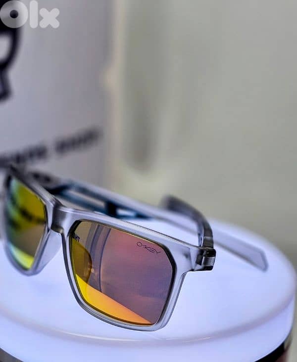Oakley MAINLINK Grey Ink POLARIZED Galaxy Ruby Lens Sunglass XL 9264 5
