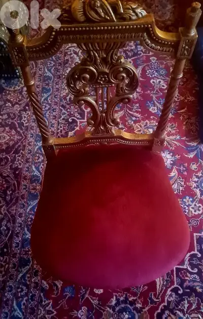 Antique French Giltwood Lyre Chair
