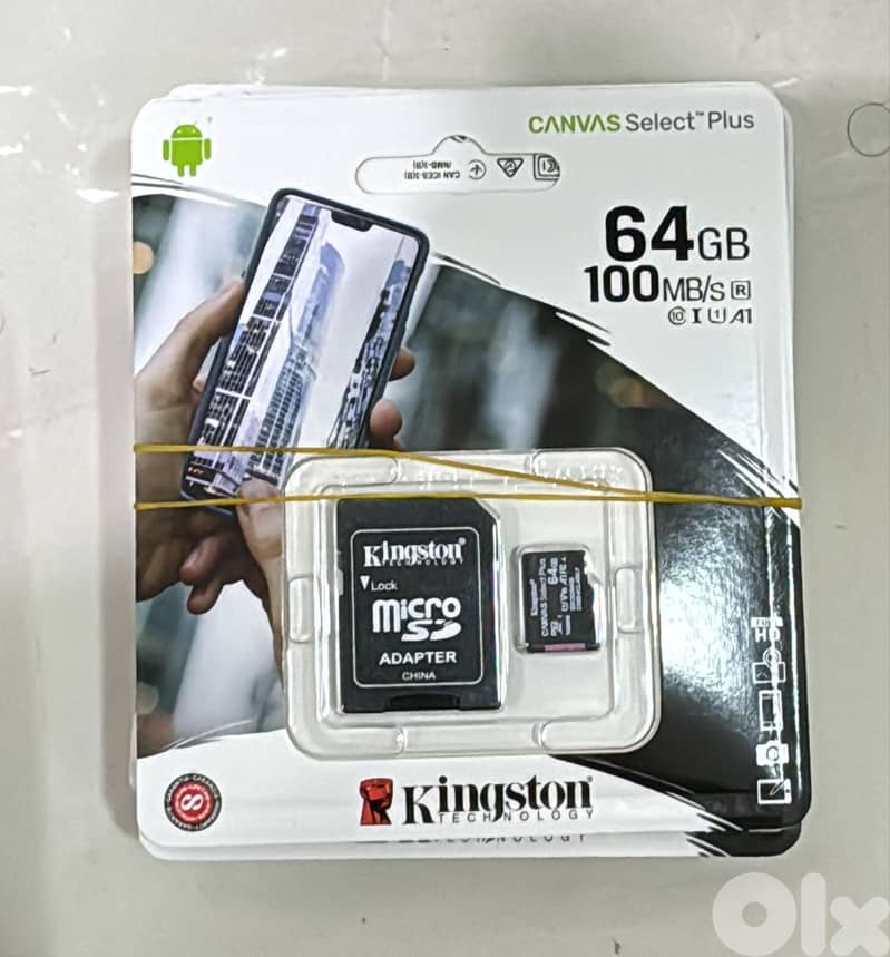 Kingston memory card with adapter 64gb 100mb/s 0
