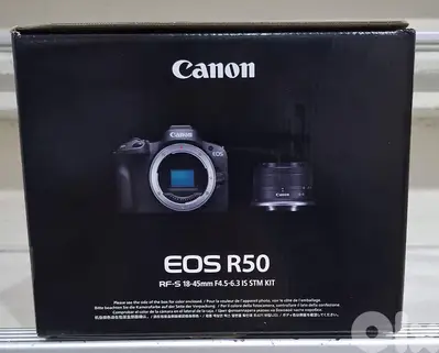 Canon camera EOS R50 RF-S 18-45mm F4.5-6.3 IS STM Kit black Amazing &