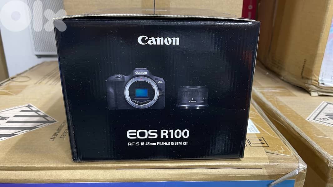 Canon Camera EOS R100 RF-S 18-45mm F4.5-6.3 IS STM Kit Original & Best 0