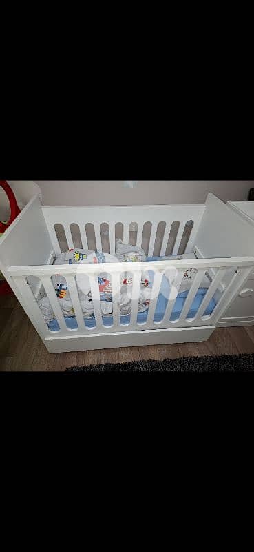 Bed with mattress and bedsheet gift 1