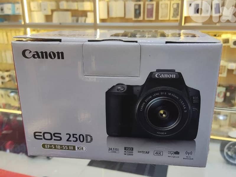 Canon Camera EOS 250D EF-S 18-55 III  IS STM Kit 0