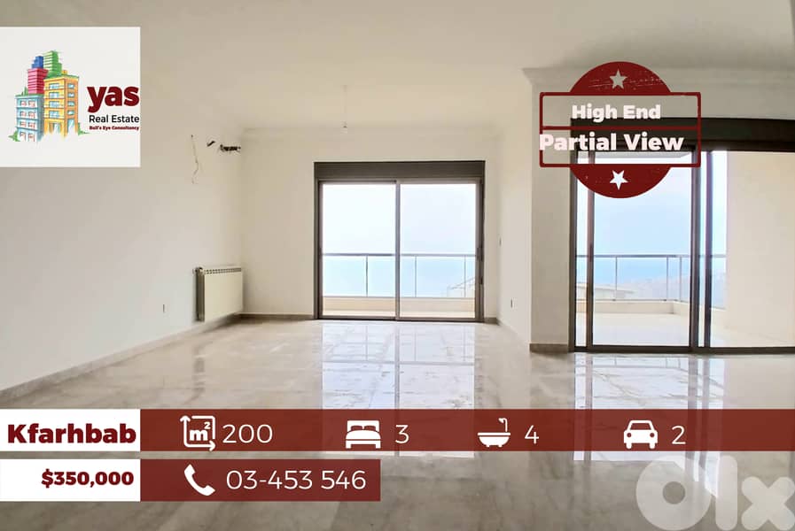 Kfarhbab 200m2 |  High End | Partial View | Quiet Area | IV 0