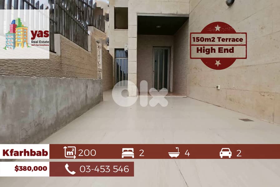Kfarhbab 200m2 | 150m2 Terrace | High End | Partial View | IV 0