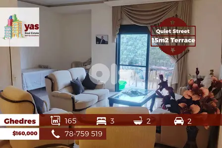 Ghedres 165m2 | 15m2 Terrace | Quiet Area | Well Maintained | PM