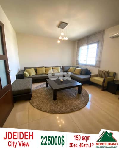 150 sqm Apartment For Sale in Jdeideh with City View !!!