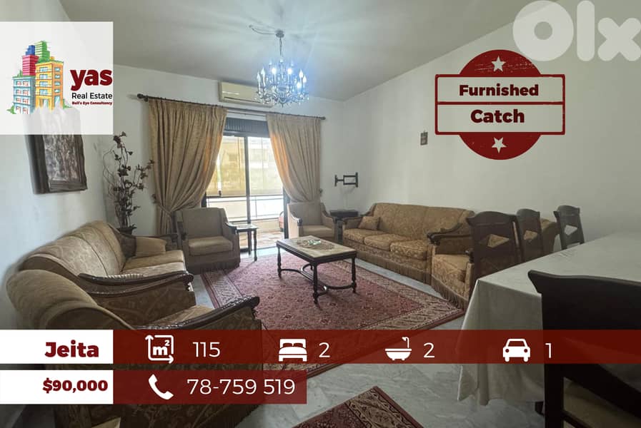 Jeita 115m2 | Furnished | Calm Area | Prime Location | Catch | EL 0