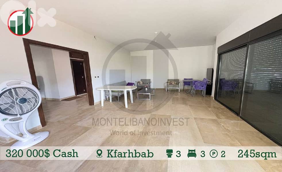 Brand-New Apartment for Sale with a Private Terrace in Kfarhbab 0