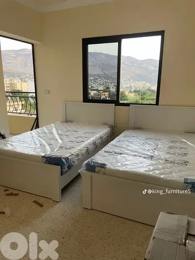 تختين فرد ونص مع فرش جديدة من المعمل بافضل الاسعار