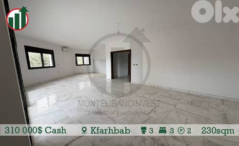 Brand-New Apartment with a Private Terrace for Sale in Kfarhbab