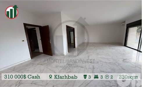 Brand-New Apartment with a Private Terrace for Sale in Kfarhbab