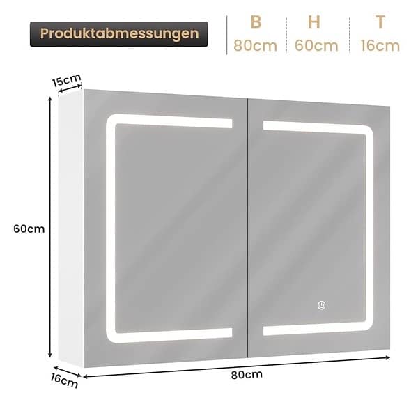 bathroom mirrors anti-fag plus 3 types of color light  71110097 1