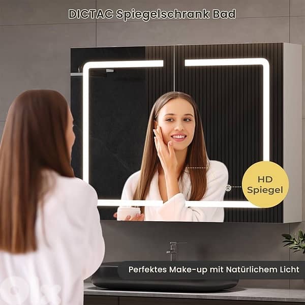 bathroom mirrors anti-fag plus 3 types of color light  71110097 2