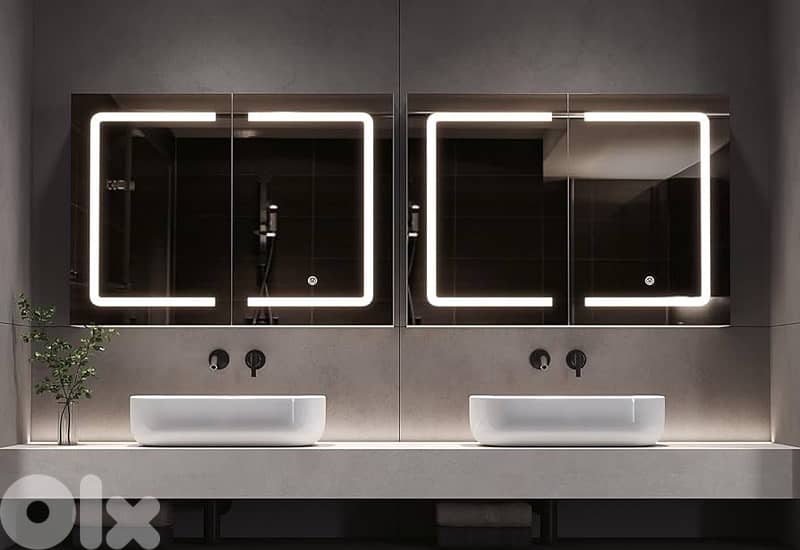 bathroom mirrors anti-fag plus 3 types of color light  71110097 3