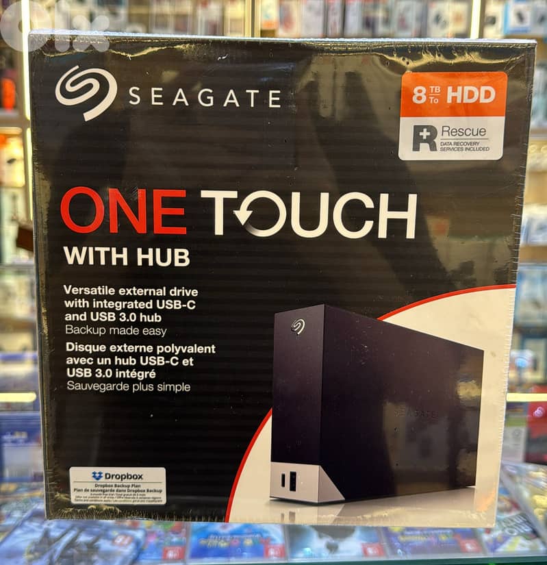 Seagate One touch hub 8tb external hard drive desktop HDD Amazing & go 0
