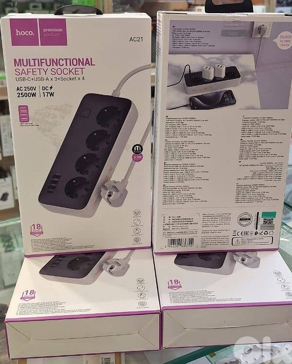 HOCO MULTIFUNCTION SAFETY SOCKET AC21 0