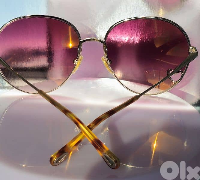 ORIGINAL Chloe Sunglasses CH0027S 001 Gold Brown Gradient 2