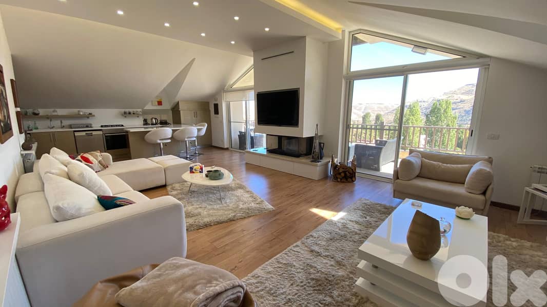 Chalet for sale in Faraya/ Decorated/ Furnished/ View/ Terrace 2