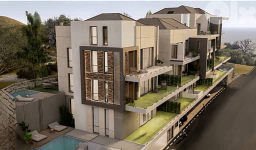 Apartment for sale in Bikfaya/ Duplex/ Under construction/ Garden