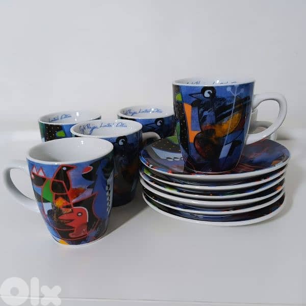 6 Colorful cups and plates 0