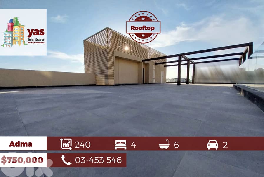 Adma 240m2 | 195m2 Terrace | Rooftop | Furnished |Gated Community | IV 0
