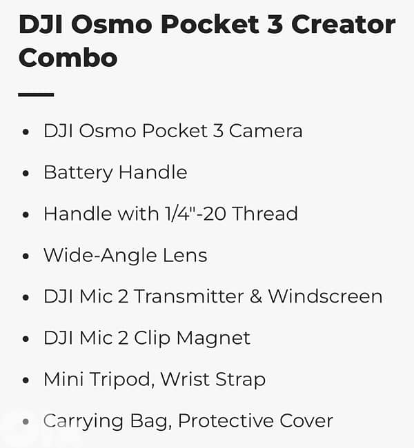 DJI osmo pocket 3 creator combo 2