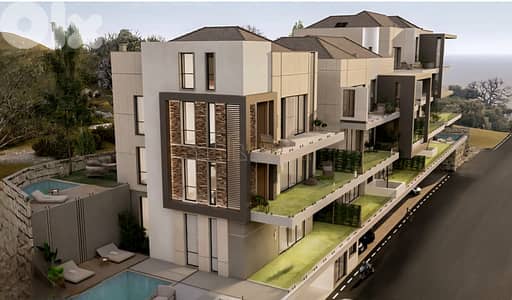 Apartment for sale in Bikfaya/ Under construction/ Garden