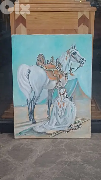 لوحة رسم زيتي لبنانية