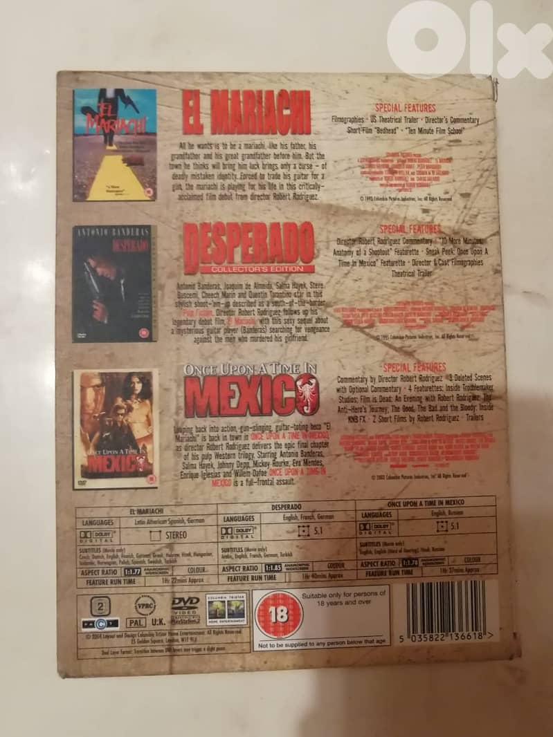 three DVD movies by Robert Rodriguez box set 2