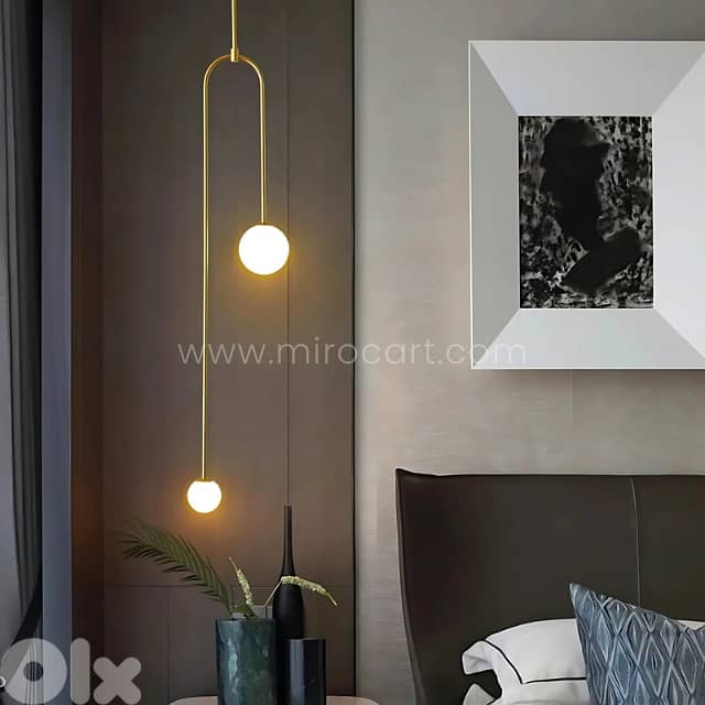 Modern Arc Pendant Light – U-Shaped Glow for Bedrooms & Cozy Corners 0