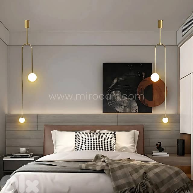 Modern Arc Pendant Light – U-Shaped Glow for Bedrooms & Cozy Corners 1