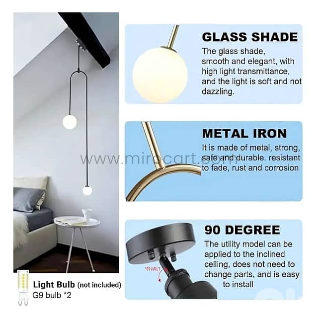 Modern Arc Pendant Light – U-Shaped Glow for Bedrooms & Cozy Corners 8