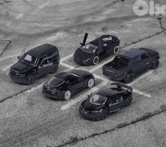 Majorette Black Edition (5 car set) diecast car model 1;64 1