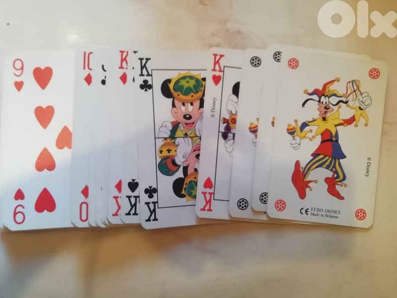 Original Euro Disney big size playing cards 12*18 cm made in Belgium 0