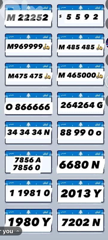 cars and motorcycles plates 0