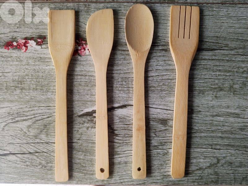 bamboo cooking spoons 0