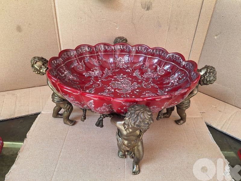 group of 5 pieces sevres porcelain & bronze handmade 6