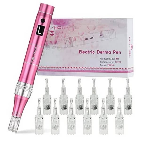 Dermapen - Upgraded Wireless Skin Pen with LCD Screen & 12 Cartridges 0