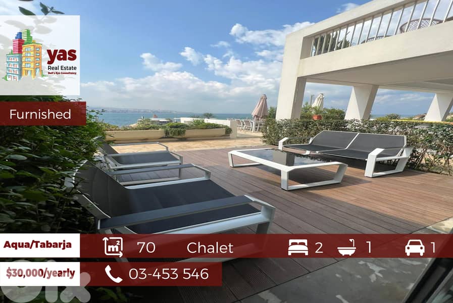 Tabarja / Aqua2  70m2 | Terrace | Furnished | Rent | Sea View | IV 0