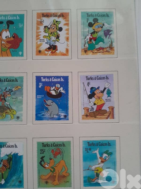 TURKS & CAICOS ISLANDS 1979 GOOFY MICKEY DONALD DUCK CARTOON 9v MNH 2
