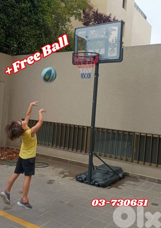 145$ buy movable basketball hoop (get basketball Molten free) 0