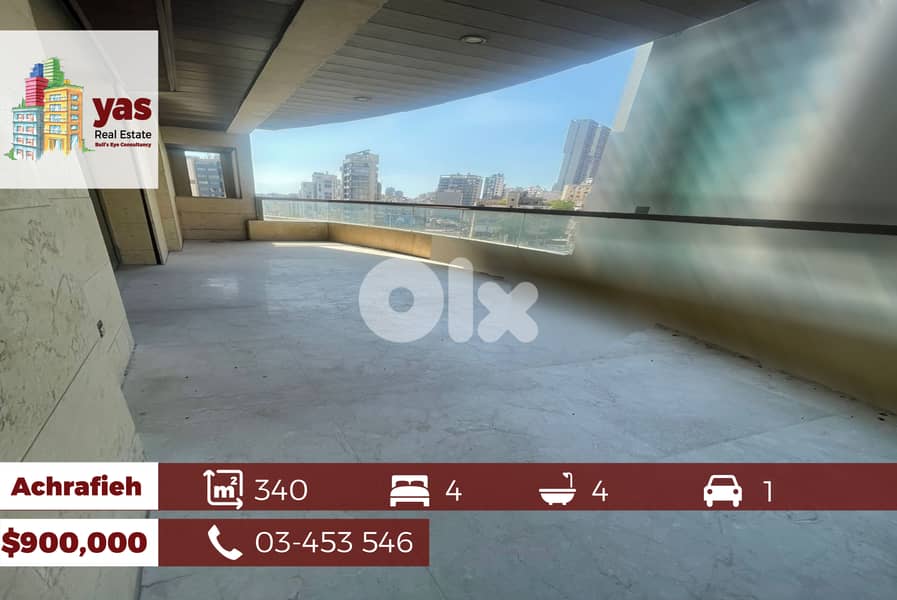 Achrafieh 340m2 | Spacious Flat | Prime Area | City View | OH | 0