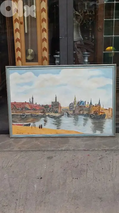 لوحة رسم زيتي لبنانية