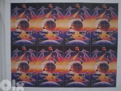 STAMPS RUSSIA 1992 ARC SHEET SPACE YEAR COSMOS SPACE YEAR