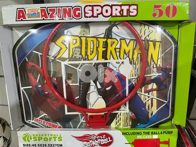 Mini basketball hoop with board