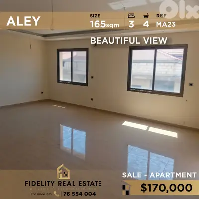 Apartment for sale in Aley MA23 شقة للبيع في عاليه