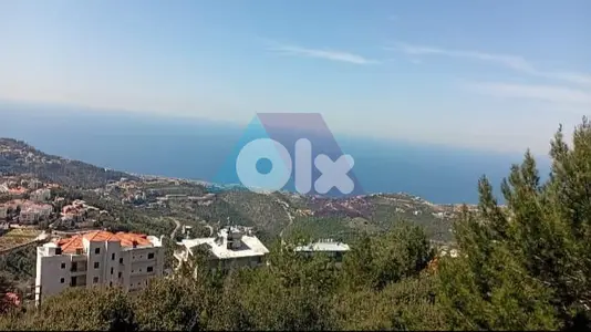 Land +sea view with main Road Frontage 4Sale in Kfour -أرض في الكفور