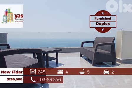 New Fidar 245m2 | Duplex | Terrace | Furnished | Brand New | ABA |
